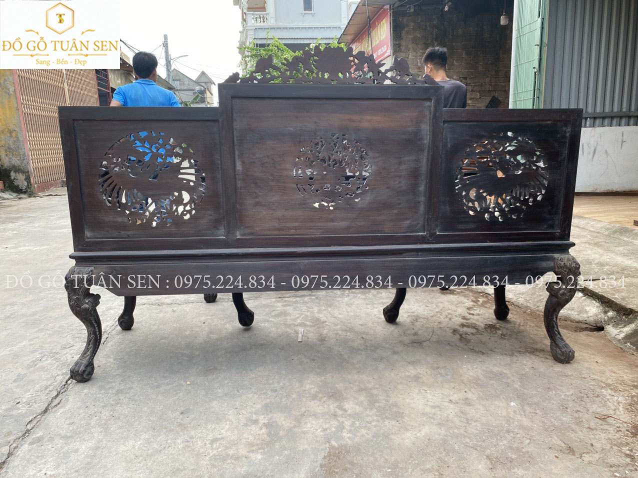 Mua Bộ trường kỷ huế gỗ gụ khảm ốc dáng đẹp nhất 2023 của đồ gỗ Tuân Sen 